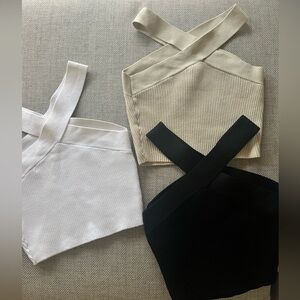 Babaton sculpt knit crop top